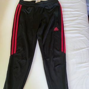 Black and Red adidas sweats